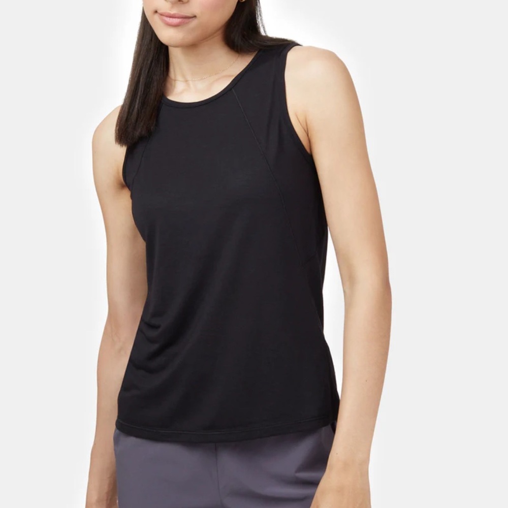 NWT Tentree Women’s Tank Small In Motion Sleeveless Black Athleisure Casual